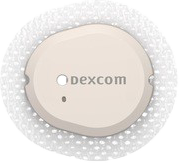Dexcom continuous glucose monitor sensor with adhesive patch