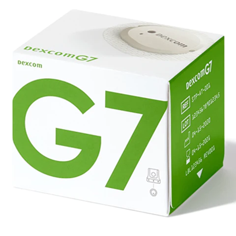Dexcom G7 continuous glucose monitor sensor product box