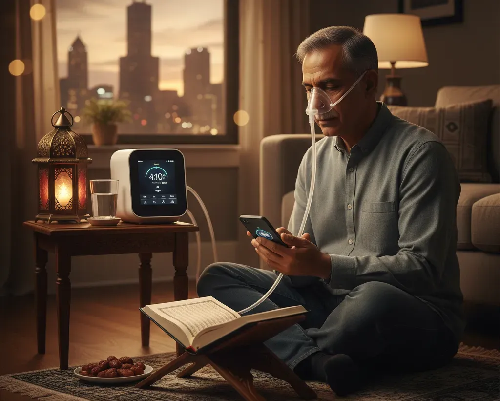 man fasting with cpap in chicagoland